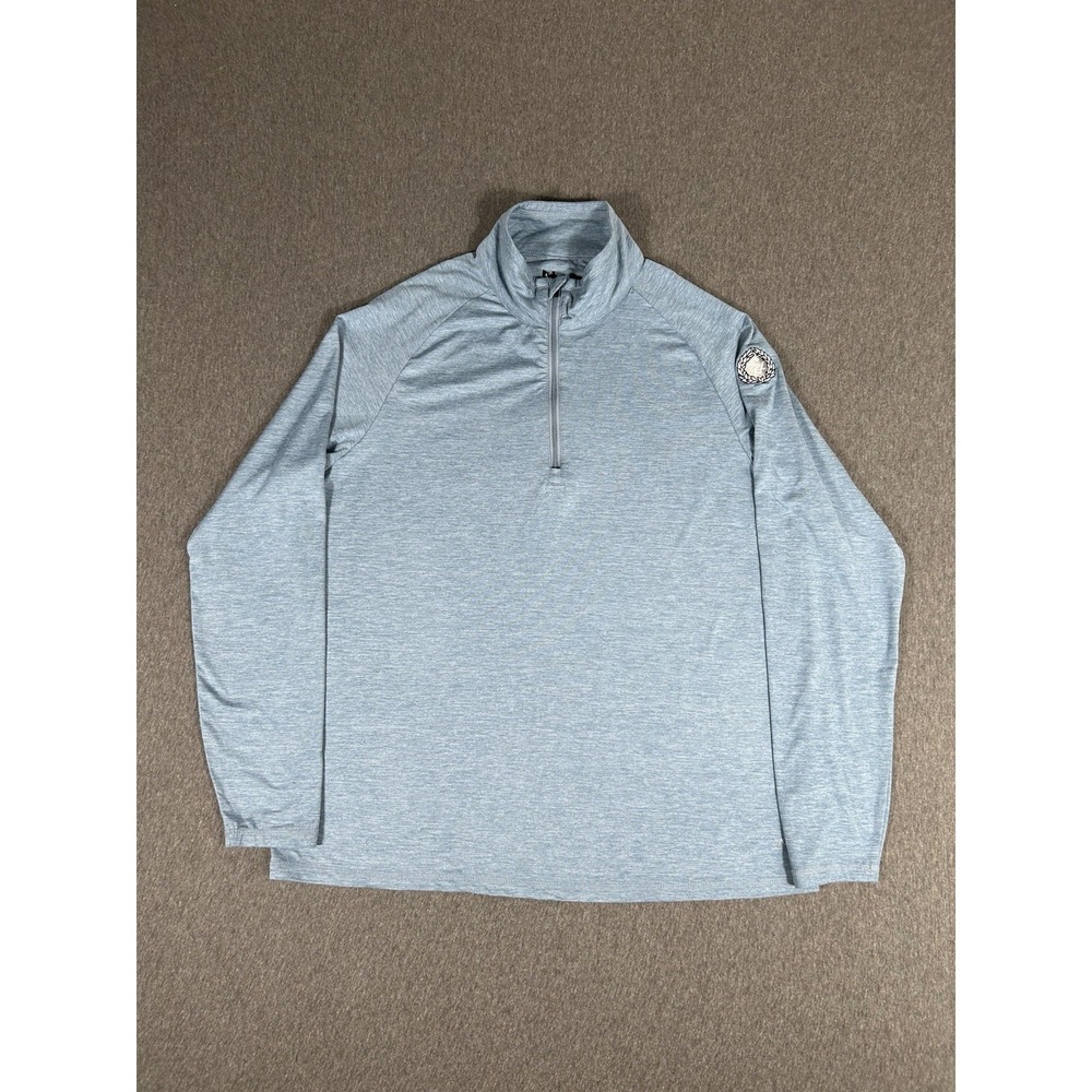 AndersonOrd Performance Quarter Zip Pullover Mens Gray Golf Stretch M